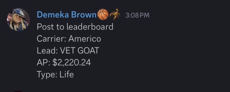 Real GOAT Leads agent win