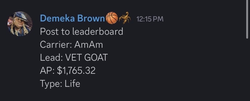 Real GOAT Leads agent win