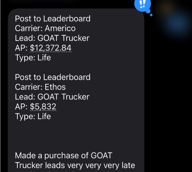 Real GOAT Leads agent win